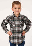 Roper Boys Long Sleeve Snap Unlined Flannel Shirt Western Shirt - Roper - Flyclothing LLC
