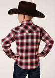 Roper Boys Long Sleeve Snap Unlined Flannel Shirt Western Shirt - Roper - Flyclothing LLC