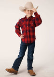 Roper Boys Long Sleeve Snap Unlined Flannel Shirts Western Shirt - Roper - Flyclothing LLC