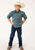 Roper Boys Short Sleeve Snap Lucky Tropical Print Western Shirt - Roper - Flyclothing LLC