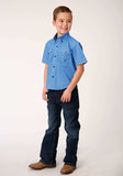 Roper Boys Short Sleeve Button Cottage Foulard Western Shirt - Roper - Flyclothing LLC