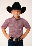 Roper Boys Short Sleeve Button Red Diamond Foulard Western Shirt - Roper - Flyclothing LLC