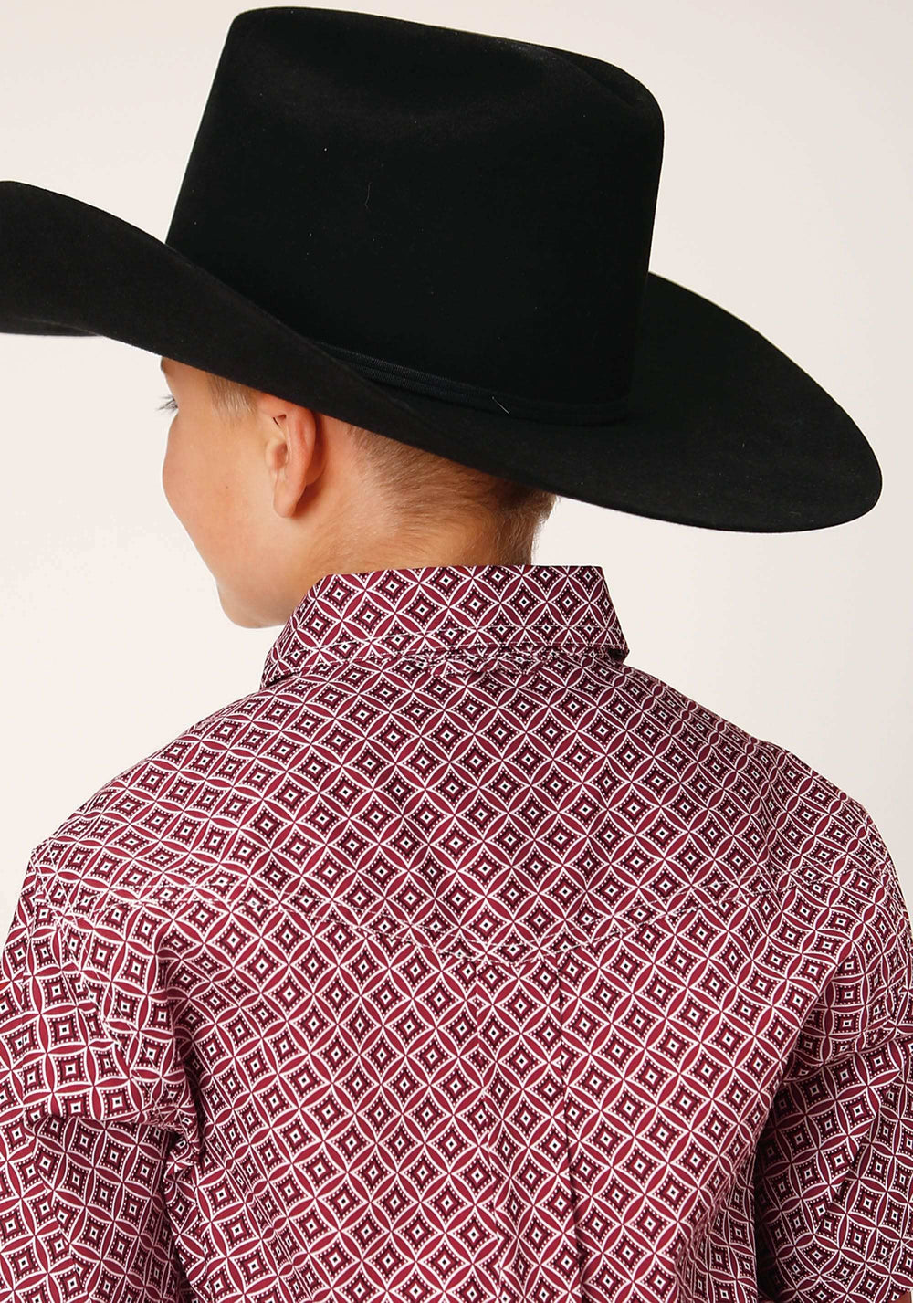 Roper Boys Short Sleeve Button Red Diamond Foulard Western Shirt - Roper - Flyclothing LLC