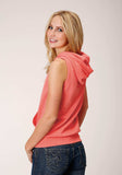 Roper Womens Coral With Corn Screen Print Sleeveless Knit Top - Roper - Flyclothing LLC