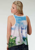Roper Womens Sublimation Horse Print Sleeveless Knit Top - Roper - Flyclothing LLC