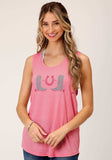 Roper Womens Sleeveless Knit Poly Rayon Jersey Slvls Scoop Neck Tee Top - Roper - Flyclothing LLC