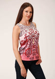 Roper Womens Sleeveless Knit Sweater Jersey Tank Top - Roper - Flyclothing LLC