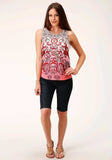 Roper Womens Sleeveless Knit Sweater Jersey Tank Top - Roper - Flyclothing LLC