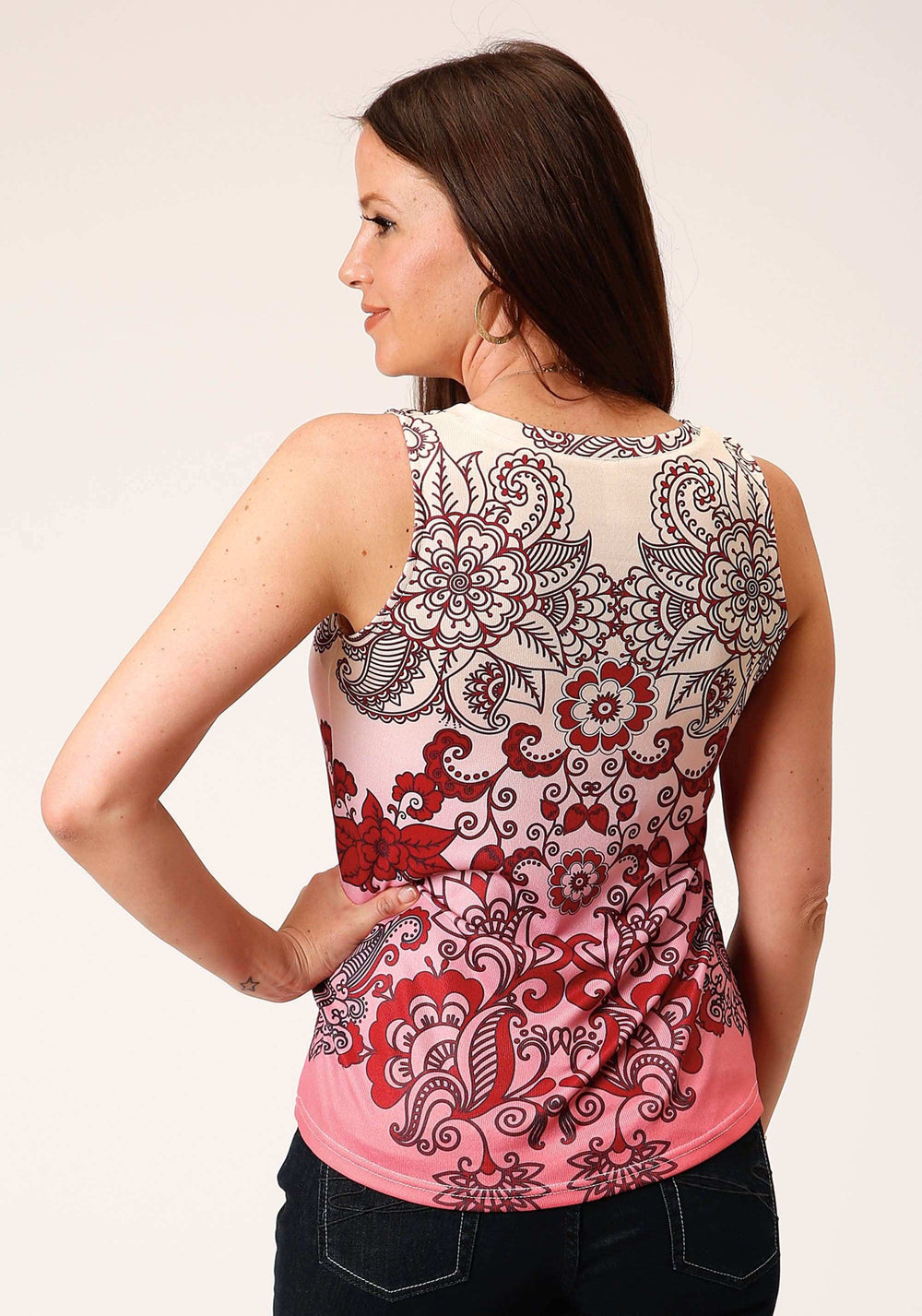 Roper Womens Sleeveless Knit Sweater Jersey Tank Top - Roper - Flyclothing LLC