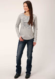 Roper Womens Long Sleeve Knit Poly Rayon Jersey Boxy Long Sleeve T Top - Roper - Flyclothing LLC
