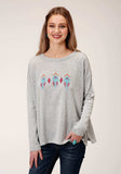 Roper Womens Long Sleeve Knit Sweater Knit Long Sleeve Top - Roper - Flyclothing LLC