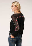 Roper Womens Long Sleeve Knit Slub Jersey Top - Roper - Flyclothing LLC