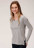 Roper Womens Long Sleeve Knit Poly Rayon Jersey Knit Top - Roper - Flyclothing LLC