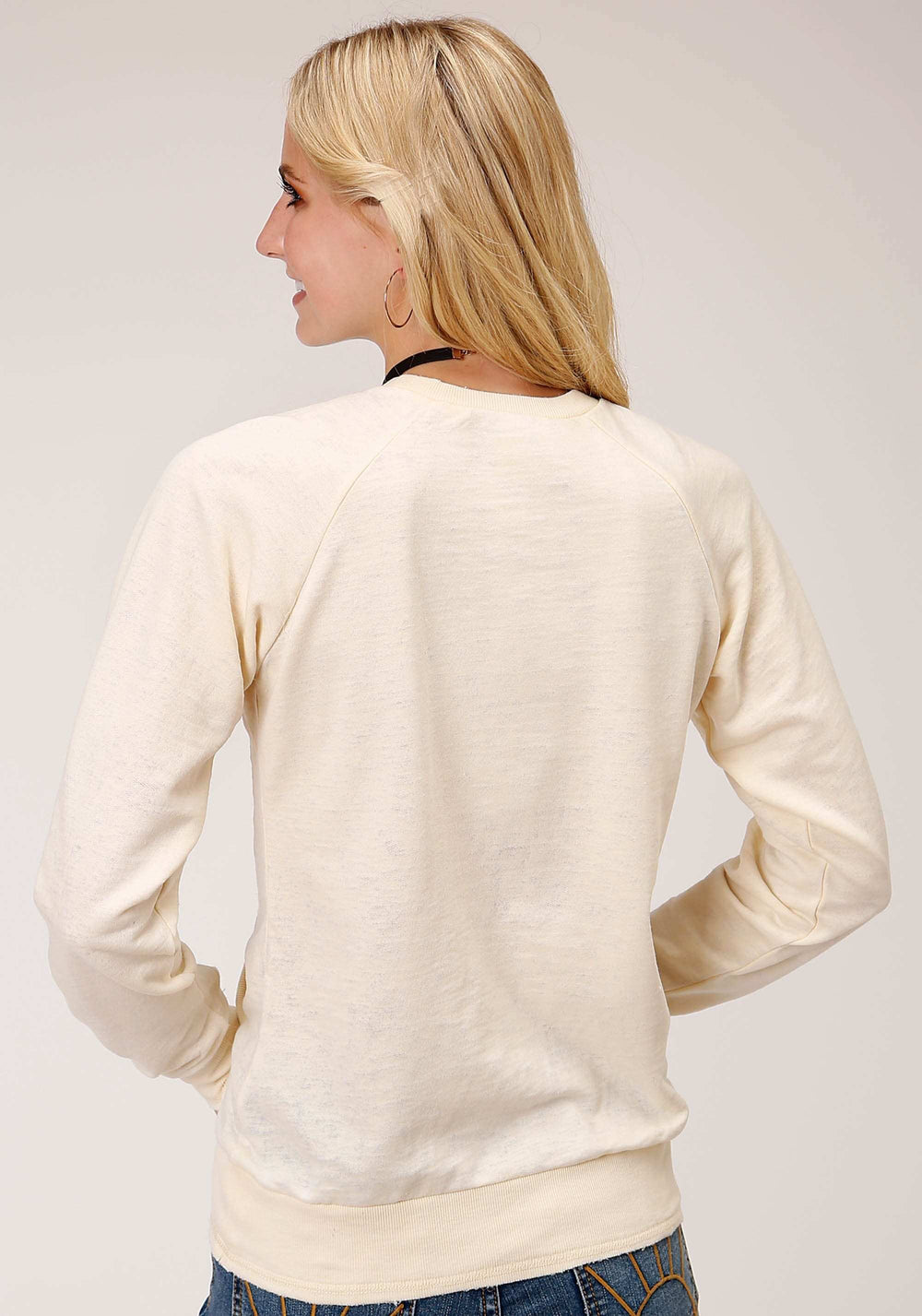 Roper Womens Long Sleeve Knit Floral Wreath Screen Print Sweatshirt - Roper - Flyclothing LLC