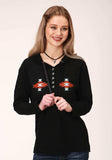 Roper Womens Screen On Left Right Chest Long Sleeve Knit Top - Roper - Flyclothing LLC