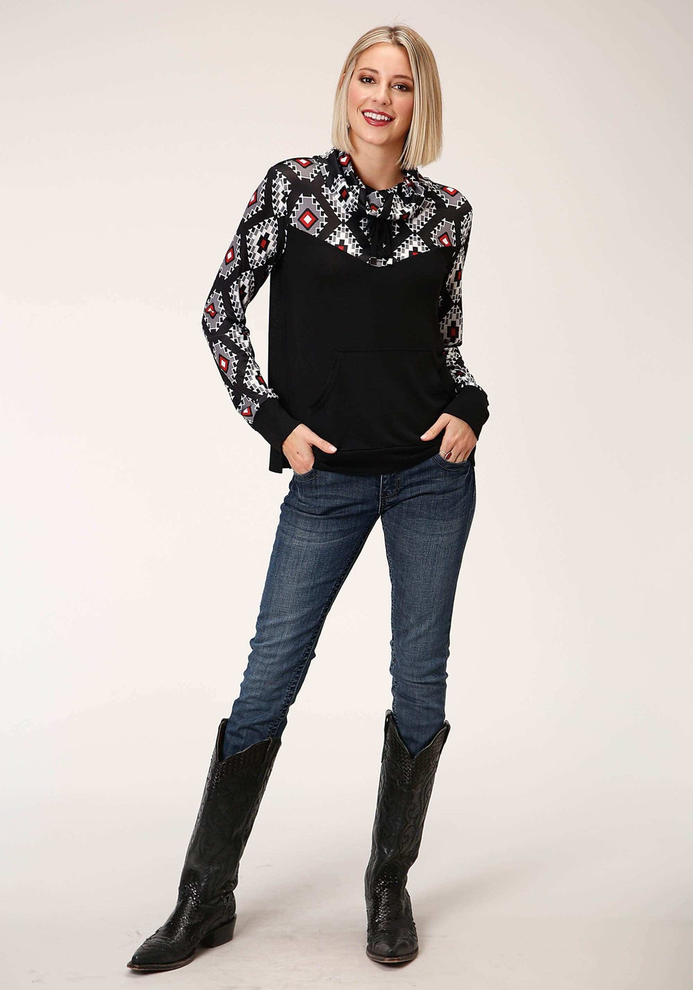 Roper Womens Long Sleeve Knit Cowl Neck Pullover Top Top - Roper - Flyclothing LLC