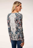 Roper Womens Long Sleeve Knit Sweater Knit V Neck Top Top - Roper - Flyclothing LLC