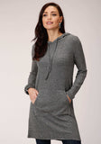 Roper Womens Rib Knit Tunic Length Hoodie Long Sleeve Knit Top - Roper - Flyclothing LLC