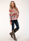 Roper Womens Long Sleeve Knit Sweater Knit Vneck Top Top - Roper - Flyclothing LLC