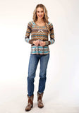 Roper WOMENS LONG SLEEVE KNIT SWEATER KNIT JERSEY TOP TOP - Roper - Flyclothing LLC