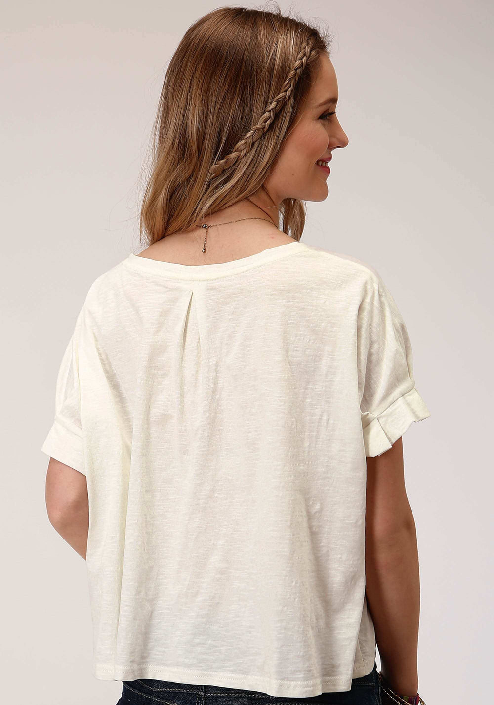 Roper Womens Short Sleeve Knit Cotton Jersey Top Top - Roper - Flyclothing LLC