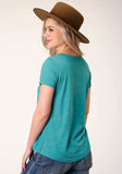 Roper Womens Short Sleeve Knit Poly Rayon Jersey Short Sleeve Tee Top - Roper - Flyclothing LLC