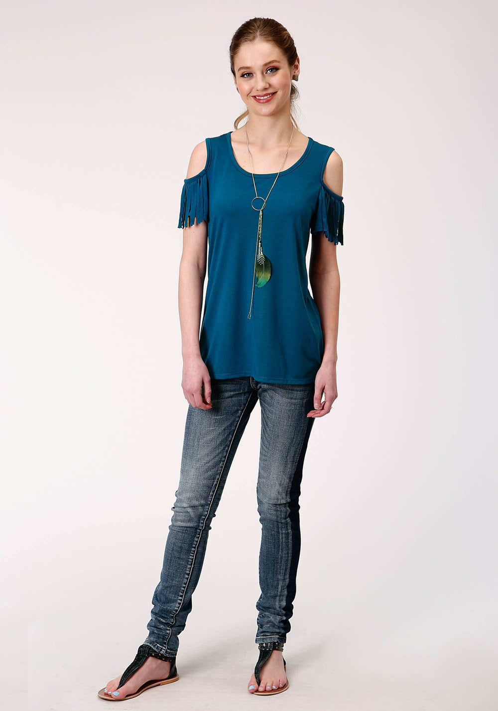 Roper Womens Short Sleeve Knit Poly Rayon Jersey Short Sleeve Tee Top - Roper - Flyclothing LLC