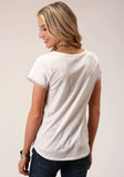 Roper Womens Short Sleeve Knit Cotton Slub Jersey Tee Top - Roper - Flyclothing LLC