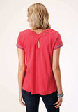 Roper Womens Short Sleeve Knit Cotton Slub Jersey Tee Top - Roper - Flyclothing LLC