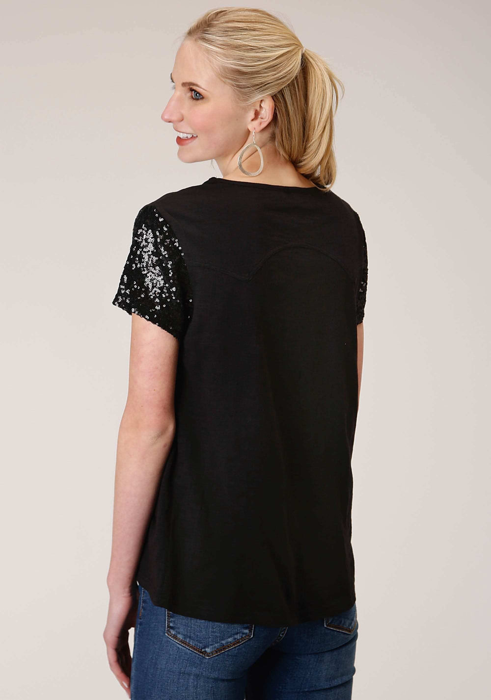 Roper Womens Short Sleeve Knit Cotton Slub Jersey Short Sleeve Tee Top - Roper - Flyclothing LLC