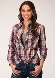 Roper Womens Long Sleeve Snap Honor Plaid Western Shirt - Roper - Flyclothing LLC