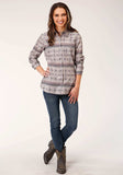 Roper Womens Long Sleeve Snap Blanket Aztec Print Western Shirt - Roper - Flyclothing LLC