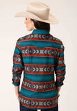 Roper Womens Long Sleeve Snap Ombre Aztec Horizontal Stripe Western Shirt - Roper - Flyclothing LLC