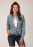 Roper Womens Long Sleeve Snap Peacock Paisley Western Shirt - Roper - Flyclothing LLC