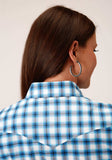 Roper Womens Long Sleeve Button New Stretch Check Western Shirt - Roper - Flyclothing LLC