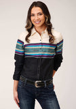 Roper Womens Long Sleeve Snap Greenline Serape Border Western Shirt - Roper - Flyclothing LLC