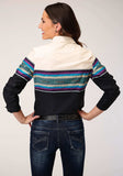 Roper Womens Long Sleeve Snap Greenline Serape Border Western Shirt - Roper - Flyclothing LLC