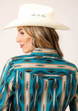 Roper Womens Long Sleeve Snap Aztec Stripe Western Shirt - Roper - Flyclothing LLC