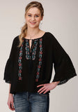 Roper Womens Long Sleeve Cotton Blend Blouse - Roper - Flyclothing LLC