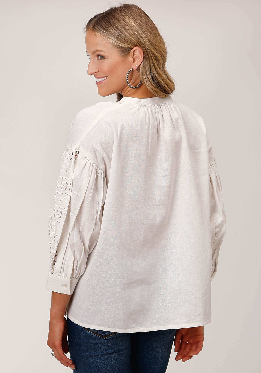 Roper Womens Long Sleeve 3 Qtr Sleeve Peasant Blouse - Roper - Flyclothing LLC