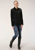 Roper Womens Long Sleeve Solid Rayon Western Blouse - Roper - Flyclothing LLC