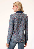 Roper Womens Long Sleeve Poly Crepe Tribal Border Print Blouse - Roper - Flyclothing LLC