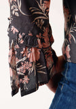 Roper Womens Long Sleeve Coral Floral Print Peasant Blouse - Roper - Flyclothing LLC
