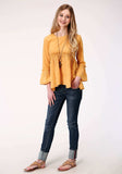 Roper Womens Long Sleeve Dip Dye Cotton Blouse - Roper - Flyclothing LLC