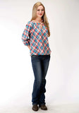 Roper Womens Long Sleeve Western Shirt Five Star Collection Fall I Desert Sunrise Plaid - Roper - Flyclothing LLC