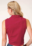Roper Womens Sleeveless Solid Poplin Slvls Shirt W Tie Front Blouse - Roper - Flyclothing LLC