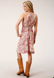 Roper Womens Sleeveless Spring Paisley Print Poly Crepe Dress - Roper - Flyclothing LLC