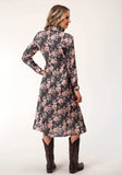 Roper Womens Long Sleeve Coral Floral Print Western Dress - Roper - Flyclothing LLC