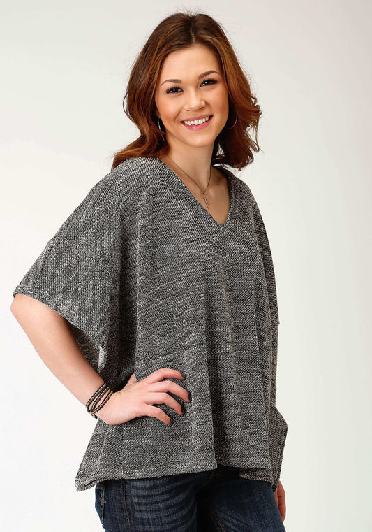 Roper Womens Gray Knit Poncho - Roper - Flyclothing LLC