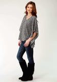 Roper Womens Gray Knit Poncho - Roper - Flyclothing LLC